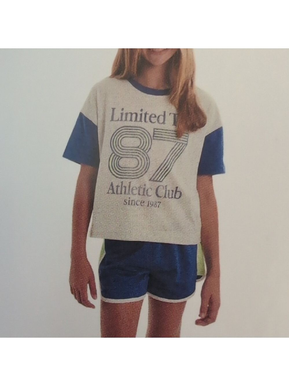 Limited Too Active 2-piece Set Shorts/Shirt Outfit Girls L 12/14    M105